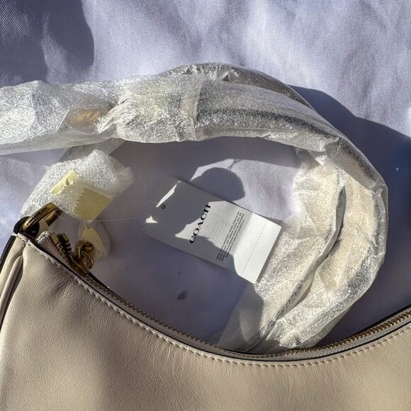 Coach Mira Shoulder Bag in Chalk White Glovetanned Leather - Picture 5 of 10